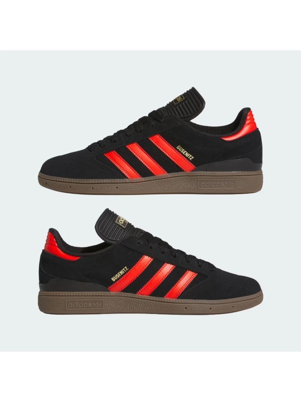 Adidas Busenitz Men's Black and Burgundy Sneakers Size 10.5 Good Used Condition